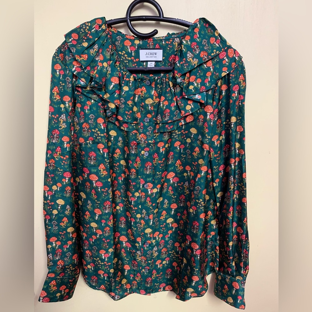 J. Crew mushroom blouse